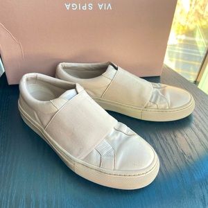 Via Spiga Nude/Pinkish Leather Slipons